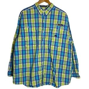 Columbia PFG Super Bonehead Omni Shade Button Up Long Sleeve Collared Shirt L